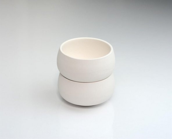 Hena Mini Kase Seramik Bisküvi Boyanabilir Obje (Ham Ürün) - 3