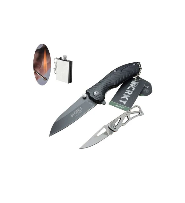 Alsepeteavm CRKT Serisi CR-0249BK-18 CM Siyah Bıçak Seti 653