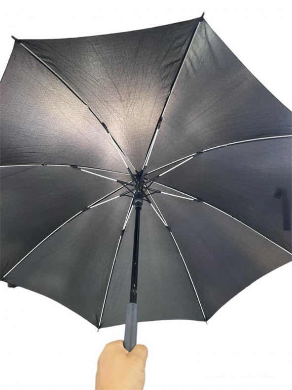 Baston Şemsiye Misina Siyah - 3