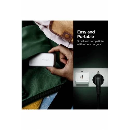 Spigen F210 Hızlı Şarj Cihazı, Spigen SteadiBoost 27W USB-C PD 3.0 (Power Delivery) Duvar Şarjı - 4