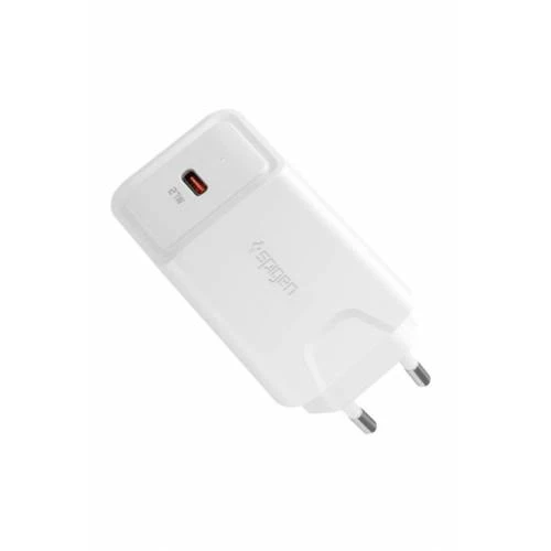 Spigen F210 Hızlı Şarj Cihazı, Spigen SteadiBoost 27W USB-C PD 3.0 (Power Delivery) Duvar Şarjı