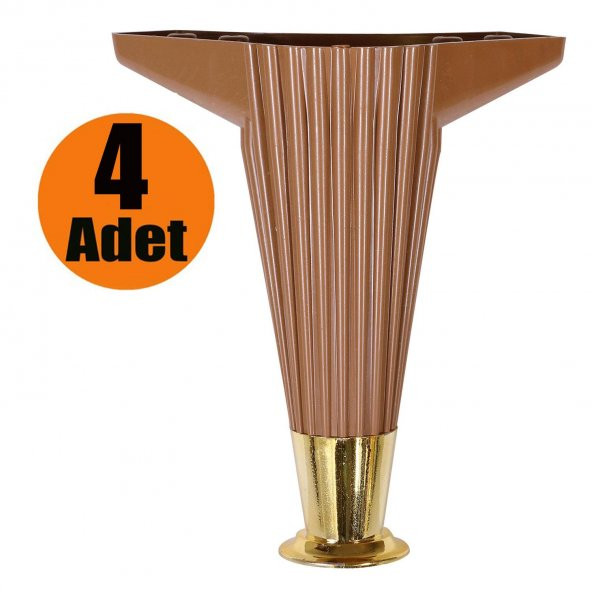 Mobilya Kanepe Sehpa Ayağı Baza Ayak Kahverengi 17 cm (4 Adet)