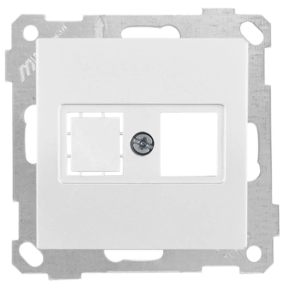 CANDELA BEYAZ MEK+TUŞ 1RJ45 (KON.SÜZ-8ADET)DATA PRİZİ MUTLUSAN