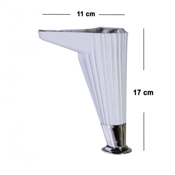 Mobilya Kanepe Masa Sehpa Ayağı Baza Ayak Beyaz 17 cm (4 Adet) - 3