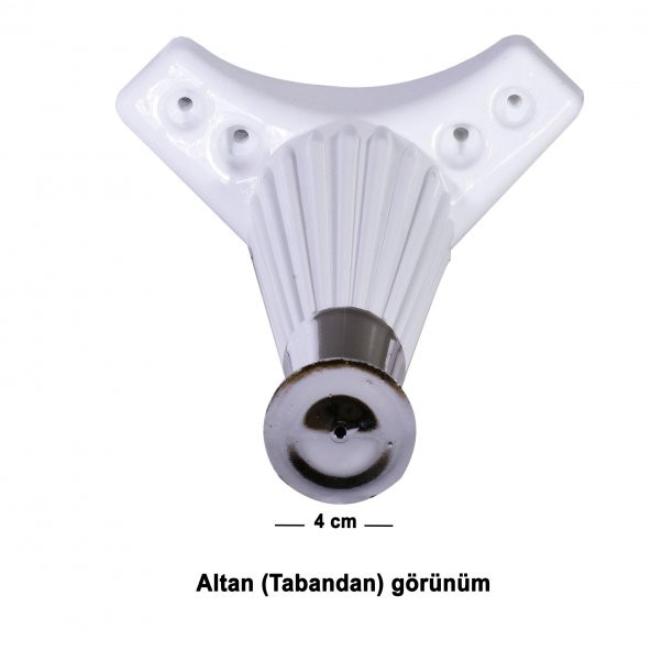 Mobilya Kanepe Masa Sehpa Ayağı Baza Ayak Beyaz 17 cm (4 Adet) - 5