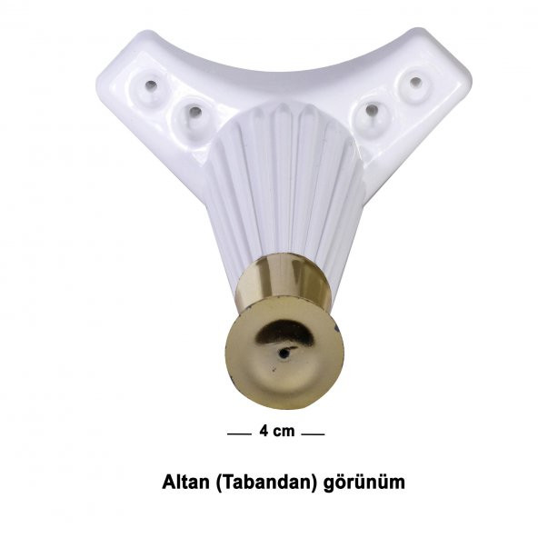 Mobilya Kanepe Masa Sehpa Ayağı Baza Ayak Beyaz 17 cm (4 Adet) - 5