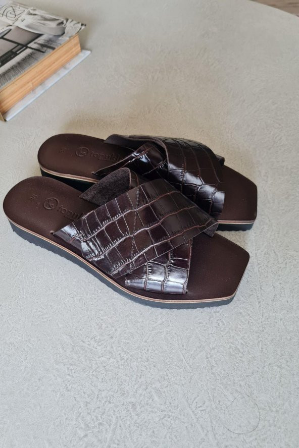 2148 Topukla Kadın Hakiki Deri Bodrum Sandalet - 3