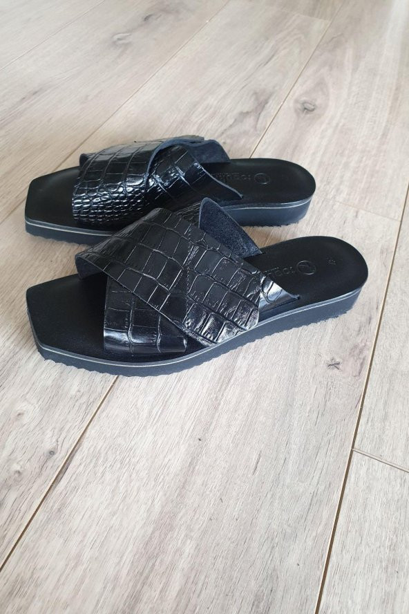 2148 Topukla Kadın Hakiki Deri Bodrum Sandalet - 6