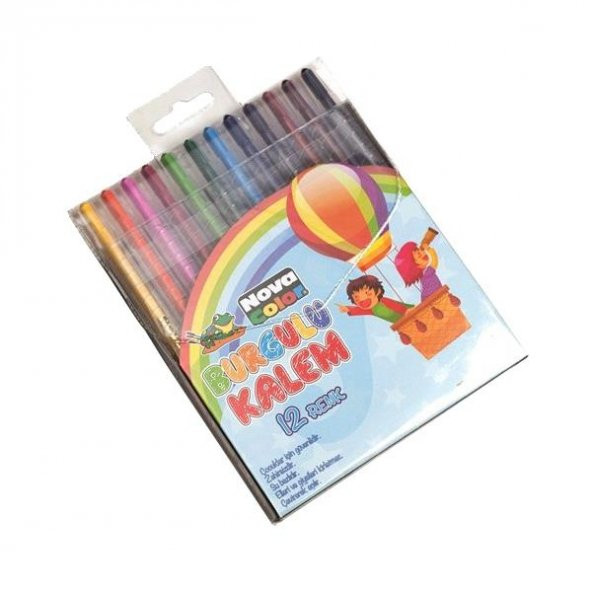 Nova Color Mum Pastel Boya Silinebilir Yuvarlak 12 Renk NC-2122 ürün görseli