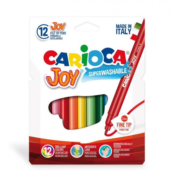 Carioca Keçeli Boya Kalemi Joy Süper Yıkanabilir 12 Li 40614