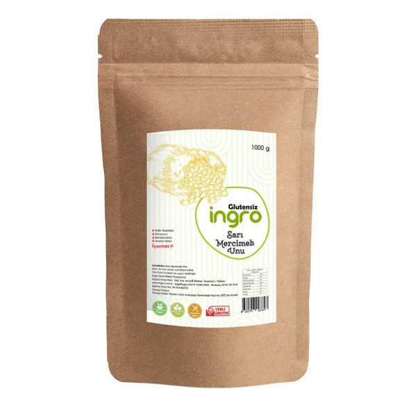 Glutensiz Sarı Mercimek Unu 1 KG - 2