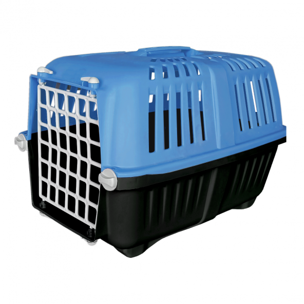 Markapet Sert Plastik Kedi Köpek Taşıma Çantası 28 X 44 X 32 cm Mavi Gri