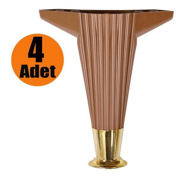 Mobilya Kanepe Sehpa Ayağı Baza Ayak Kahverengi 15 cm (4 Adet) ürün görseli