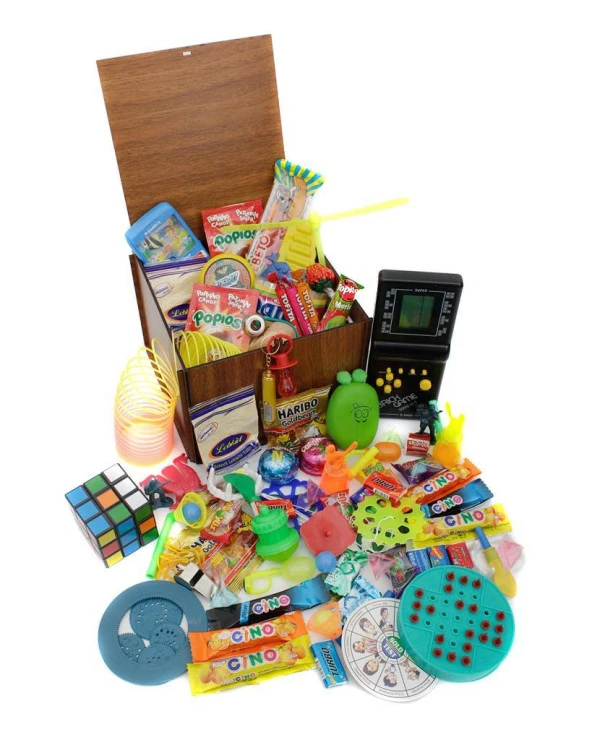 Ahşap Gıda Ve Oyuncak Kutusu Siyah Tetris - 1
