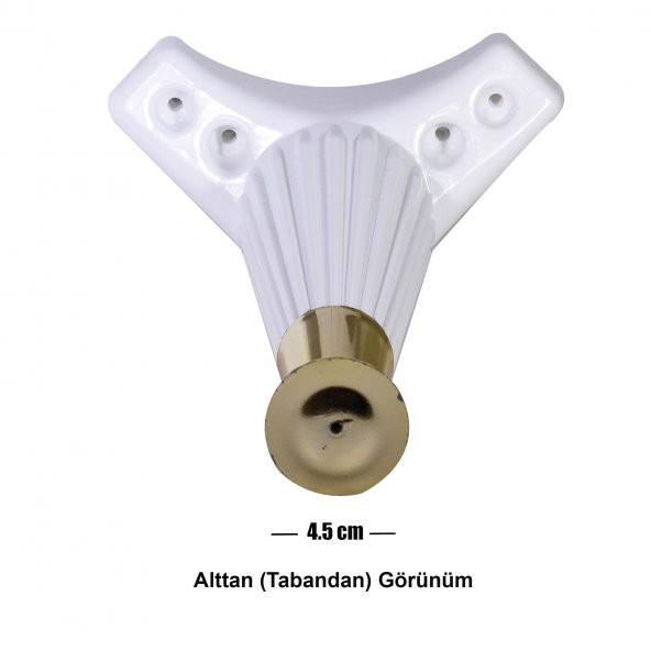 Mobilya Kanepe Masa Sehpa Ayağı Baza Ayak Beyaz 12 cm (4 Adet) - 5