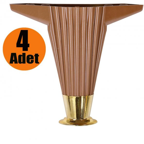 Mobilya Kanepe Sehpa Ayağı Baza Ayak Kahverengi 12 cm (4 Adet) ürün görseli