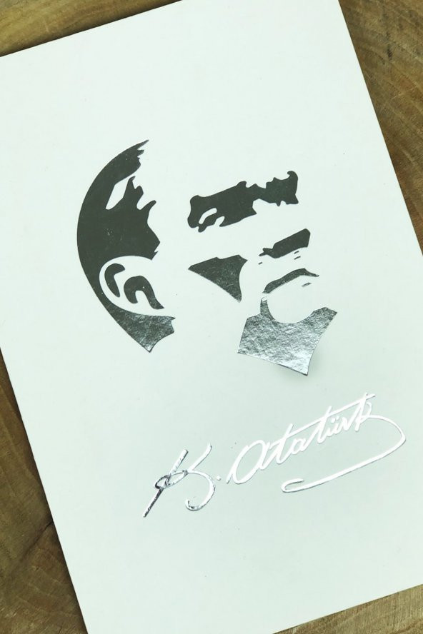 Mustafa Kemal Atatürk Tasarım Karton Kapaklı Çizgisiz Defter