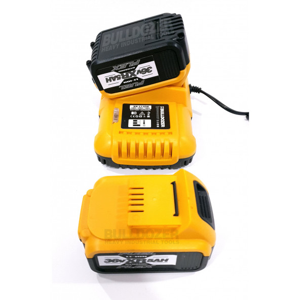 Bulldozer Profesyonel 36v Kömürsüz Çift Akülü Şarjlı Avuç Taşlama Spiral Brushless Series - 4