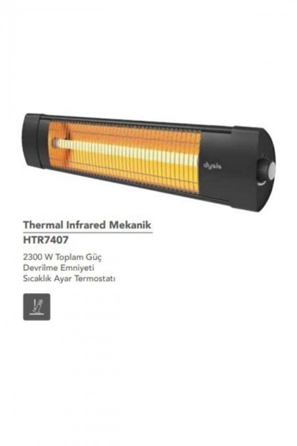Dysis HTR-7407 2300W Duvar Tipi Infrared Isıtıcı Soba+ayak - 3