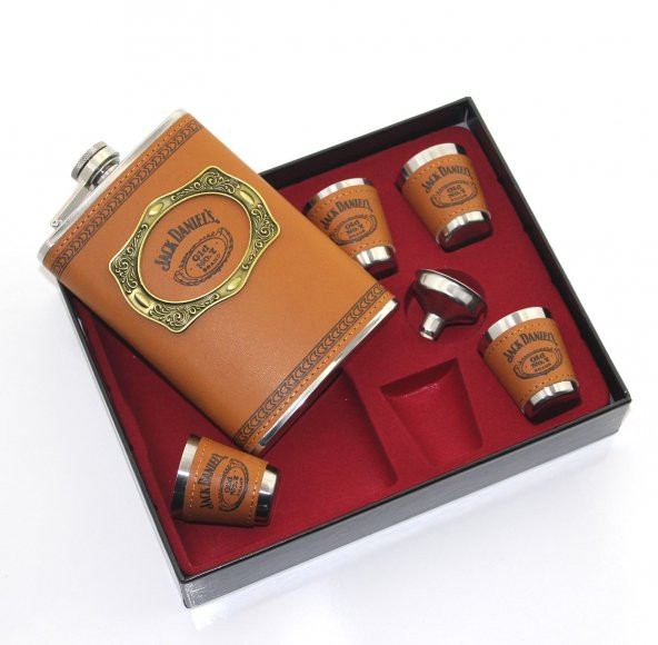 Matara  4 Shot Bardaklı Derili 9 Oz ( 266 Ml )
