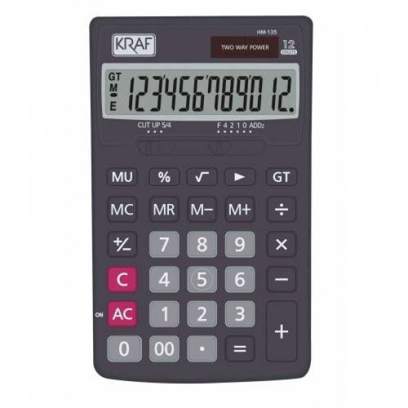 HESAP MAKİNESİ MASAÜSTÜ 12 HANE HM-135 ürün görseli