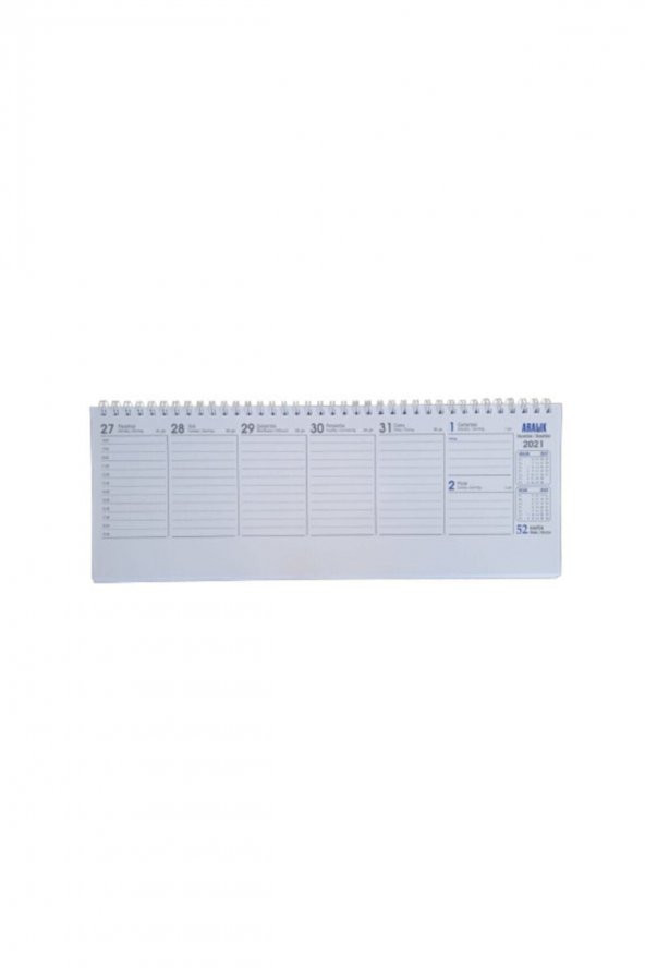 2022 Spiralli Haftalık Masa Takvimi 12x33 Cm Aj-65 - 3