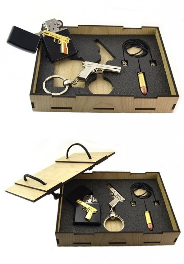 Tabanca Rölyefli Hediye Seti (3 lü)