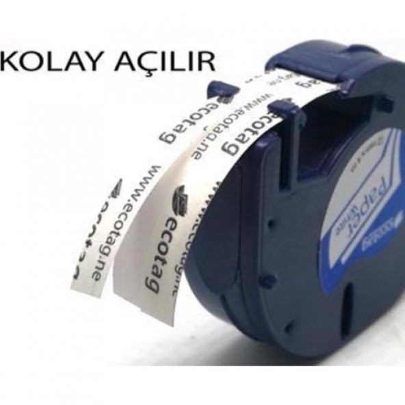 Letratag Şerit Plastik 12mmx4 Mt Beyaz 91201 - Resim 2