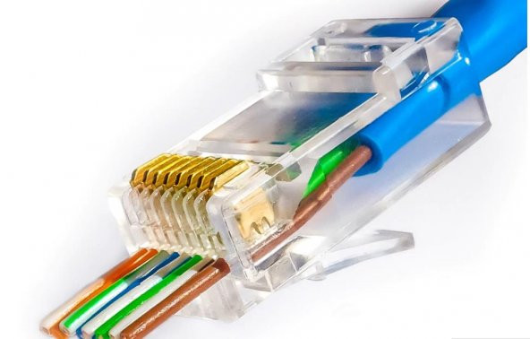 Yeni Nesil EZ Delikli RJ45 Network Jack - 25 Adet