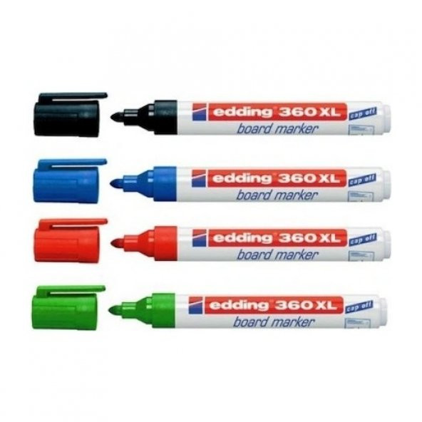 Edding 360 XL Board Marker Silinebilir Yazı Tahtası Kalemi 4 Farklı Renk
