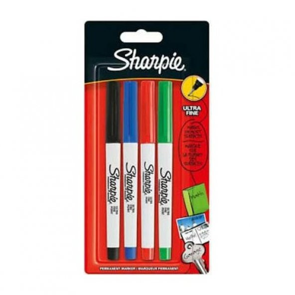 Sharpie Ultra Fine İnce Standart Renk 4lü Blister S0835360