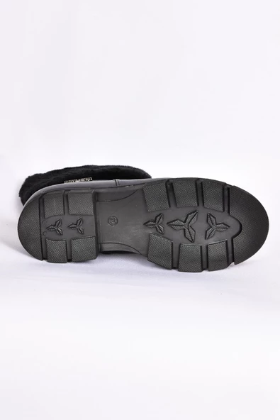 Pierre Cardin 52059 Kadın Siyah Cilt Deri Bot - 3