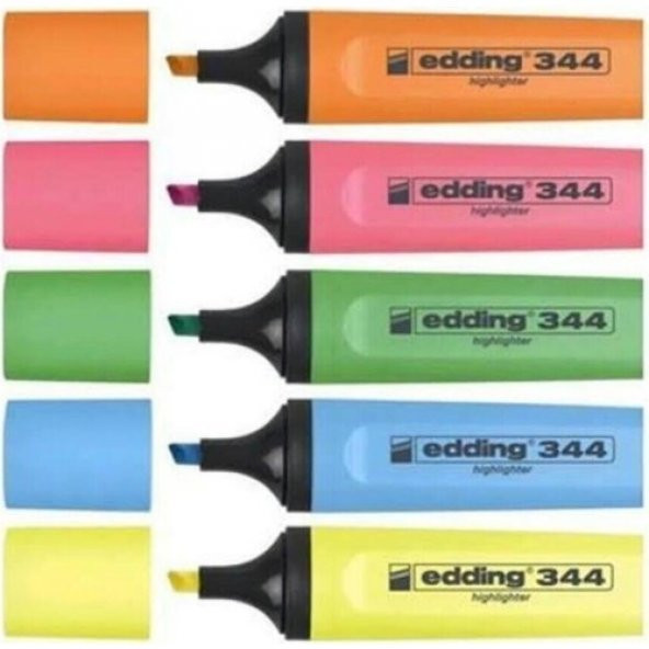EDDİNG 344 High-lighter Keçeli Uç Fosforlu Kalem Seti 5 Lİ