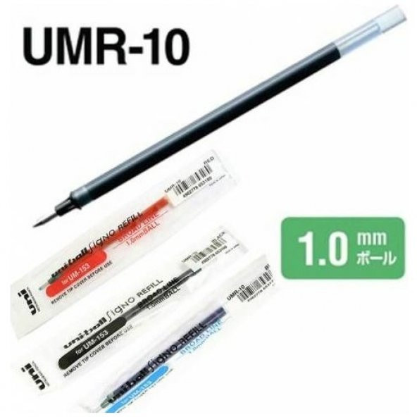 Uniball UM-153 İmza Kalemi Yedeği UMR-10 Kırmızı Ücretsiz Kargo
