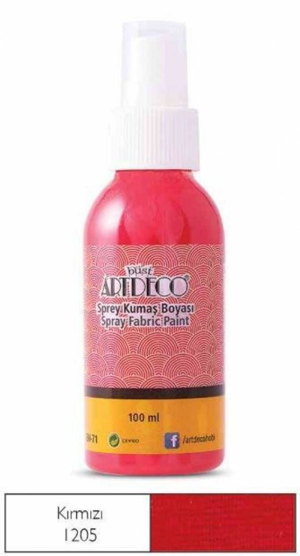 ARTDECO SPREY KUMAŞ BOYASI KIRMIZI 1205 100 ML ÜCRETSİZ KARGO ürün görseli