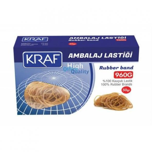 KRAF AMBALAJ LASTİĞİ 100 KAUÇUK 50GR 960G