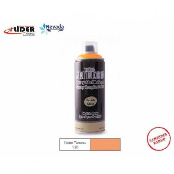 ARTDECO AKRİLİK SPREY BOYA 400 ML NEON TURUNCU Y-400-920