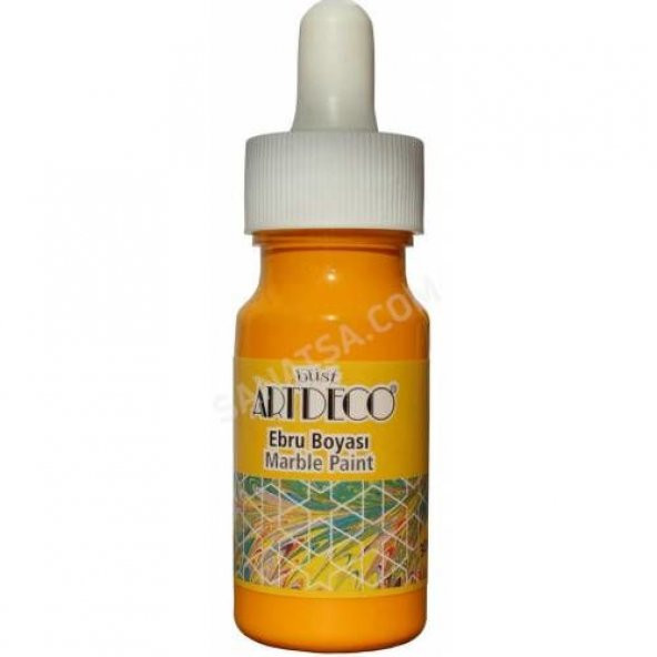 ARTDECO EBRU BOYASI 30 ML KOYU SARI Y-016B-02 Ücretsiz Kargo