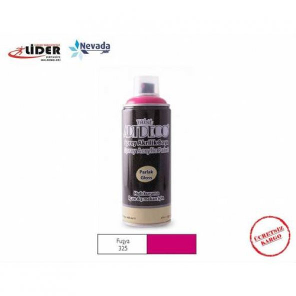 ARTDECO AKRİLİK SPREY BOYA 400 ML FUŞYA Y-400-325 ÜCRETSİZ KARGO ürün görseli