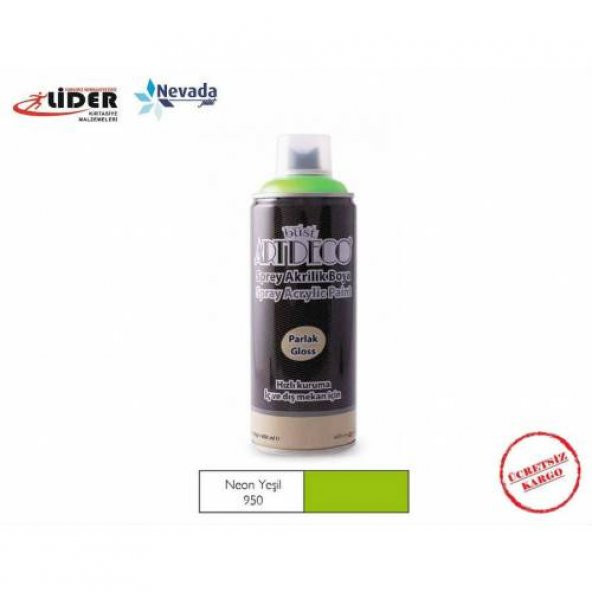 ARTDECO AKRİLİK SPREY BOYA 400 ML NEON YEŞİL Y-400-950 ürün görseli