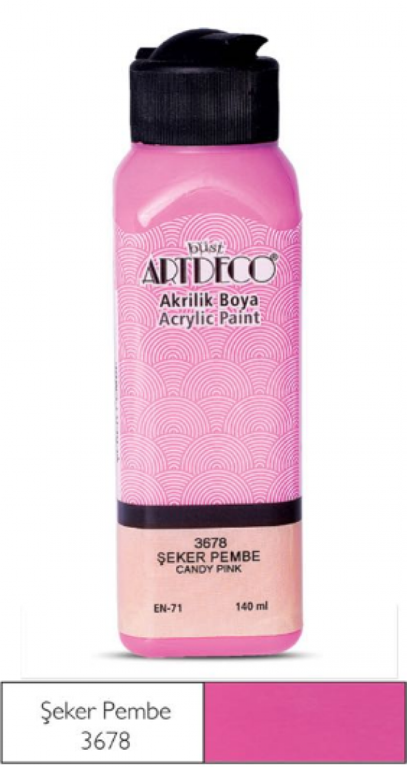 ARTDECO AKRİLİK BOYA 140 ML ŞEKER PEMBE Y-070R-3678