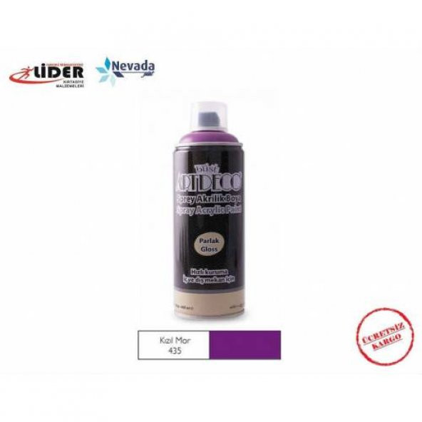 ARTDECO AKRİLİK SPREY BOYA 400 ML KIZIL MOR Y-400-435 ürün görseli