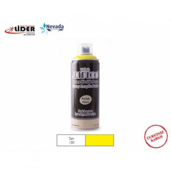 ARTDECO AKRİLİK SPREY BOYA 400 ML SARI Y-400-150 ÜCRETSİZ KARGO ürün görseli