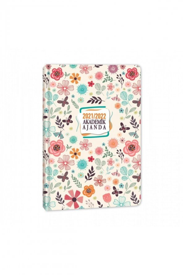 2021-2022 17x24 cm Ciltli Akademik Ajanda Floral - 2