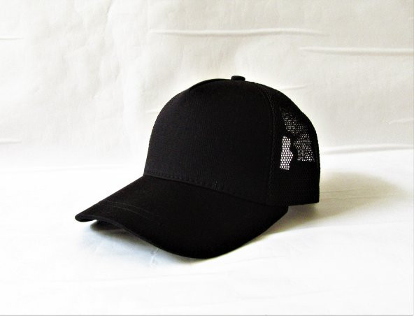 Salarticaret Unısex Düz Renk Fileli Şapka Siyah