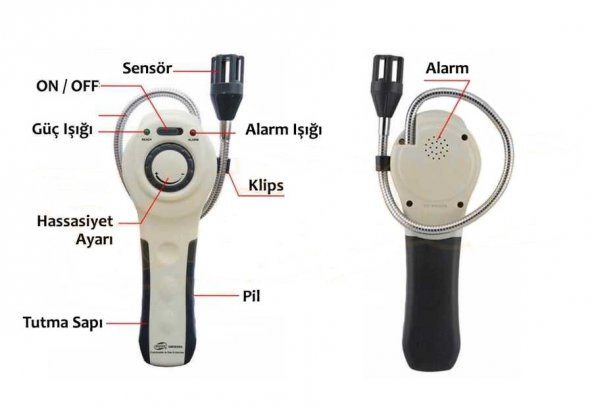 BENETECH GM8800A Gaz Kaçak Tespit Cihazı Dedektörü - Resim 4