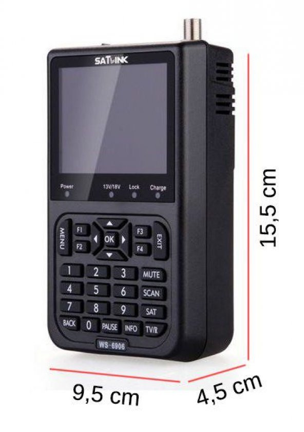 SATLINK WS 6906 Görüntülü Uydu Yön Bulucu LCD Ekran - Resim 3
