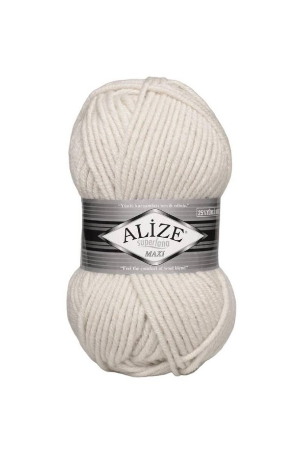 Alize Superlana Maxi El Örgü İpi Fil Dişi 599 - 1