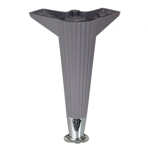 Mobilya Kanepe Koltuk Ünite Ayağı 22 cm Baza Ayak Antrasit Krom - Resim 2