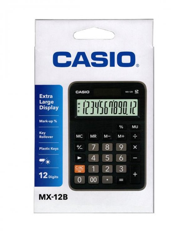 Casio MX-12B 12 Hane Masa Üstü Hesap Makinesi